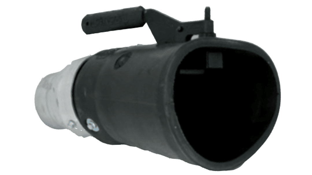 Nástavec trychtýřový pryžový se svěrkou a mřížkou.png